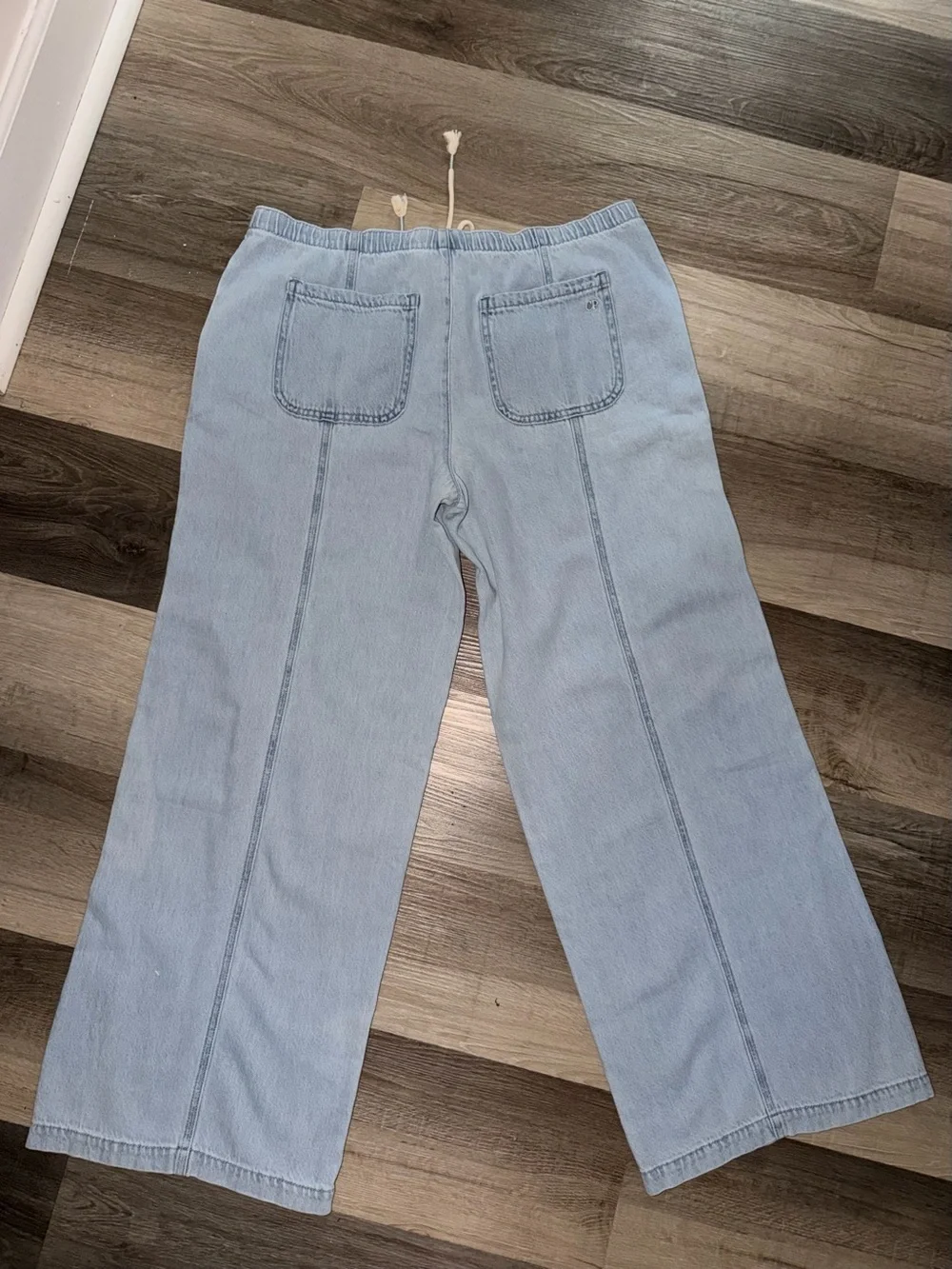Celebrity Pink Light Blue Wide Leg Drawstring Pants